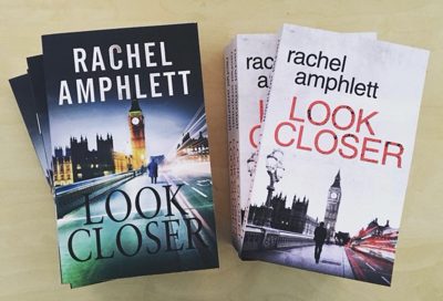 Images shows the old and new book covers for Look Closer side by side